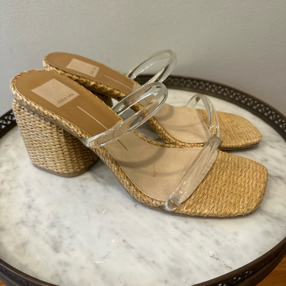 Dolce Vita rattan block heels - Picture 2 of 6